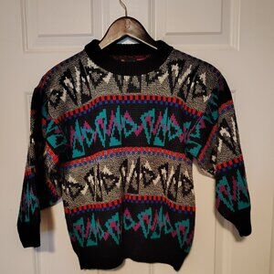 Coogi Style Ugly Sweater Top Retro Throwback 80s Sir Michael Knitwear Cosbycore